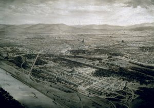 1873年の世界博覧会の時のウィーンの眺め